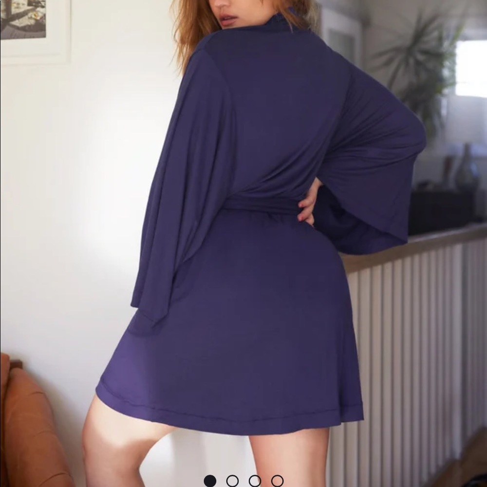 A peak behind the lace robe by Savage X Fenty